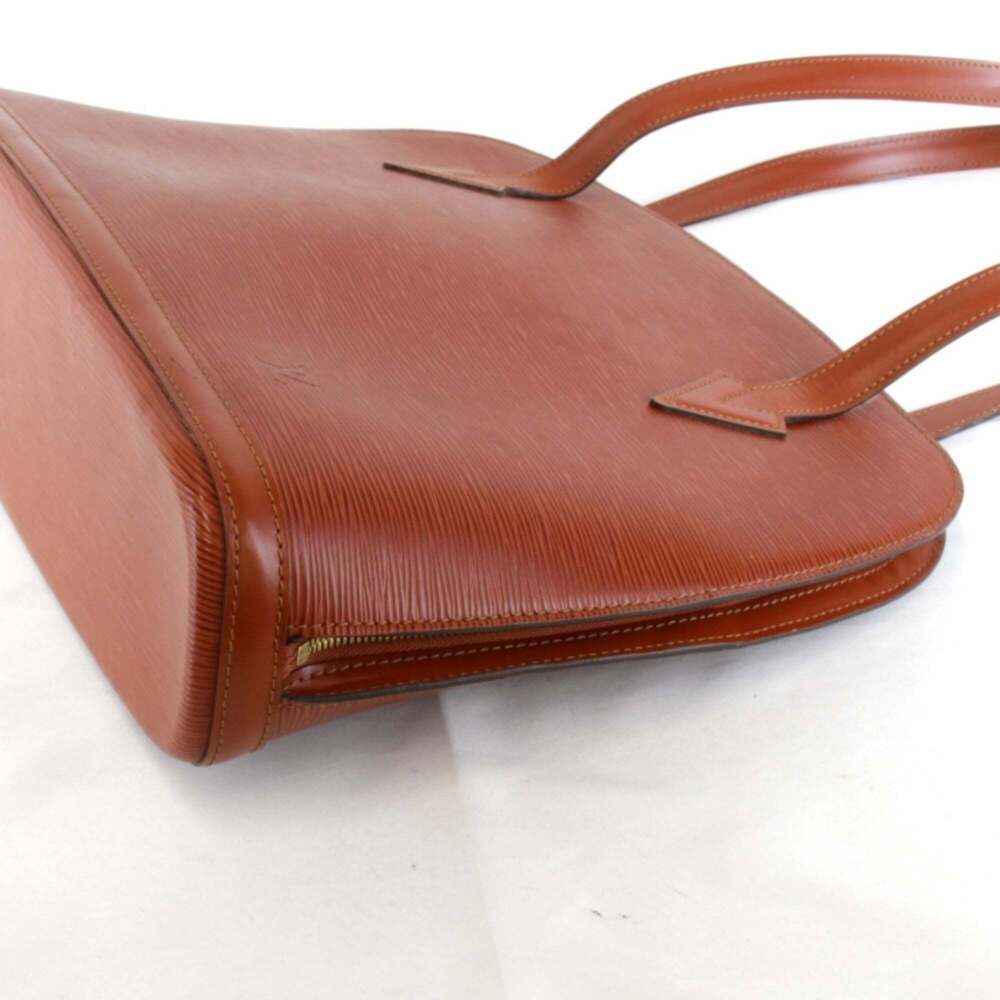 LOUIS VUITTON Authentic Brown Leather Tote Bag - Picture 3 of 10